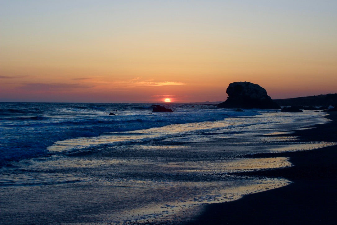 San Simeon, California Sunset - Art Print