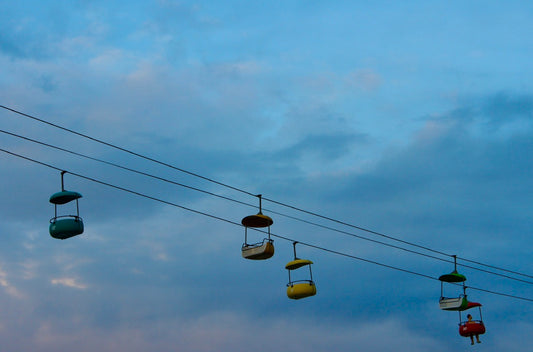 Santa Cruz Boardwalk (Sky Glider) - Art Print